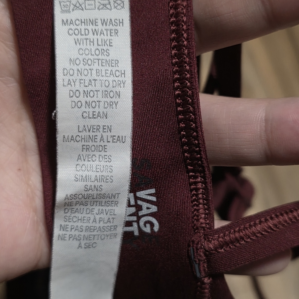 Savage X Fenty Deep Wine Strappy Triangle Bralette - Picture 6 of 8